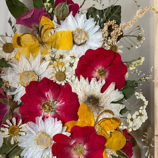 View of the rose garden