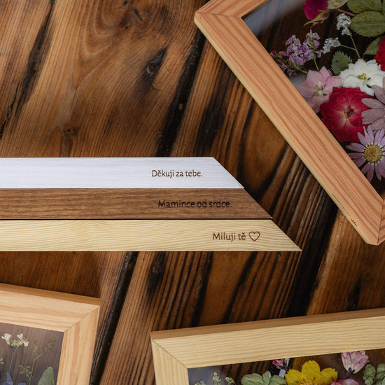 Dedication - burning text onto a frame
