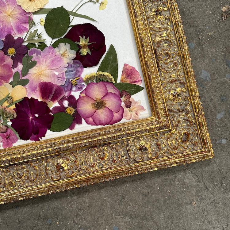 Flowers in old frames