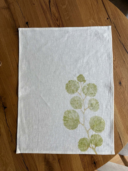 Lněná utěrka Léčivý eucalyptus