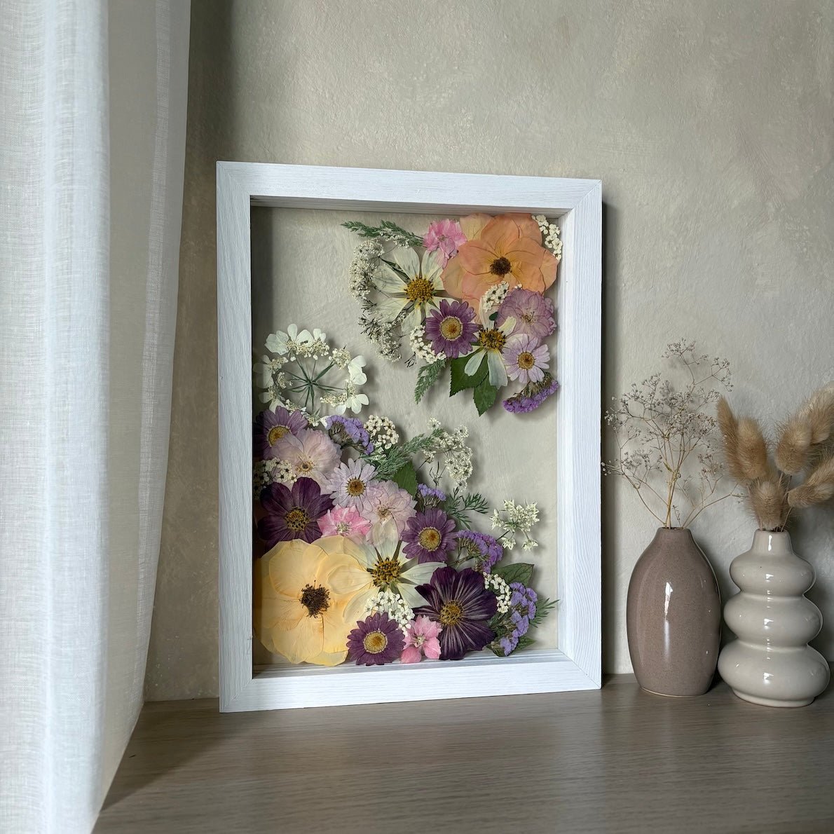 Poetry of flowers in three colours