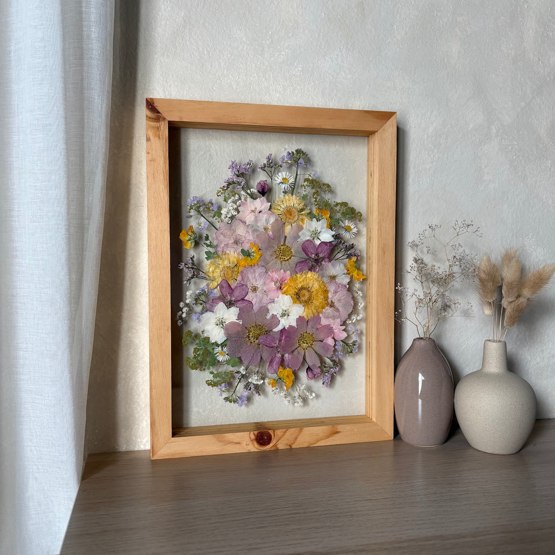 Poetry of flowers in three colours