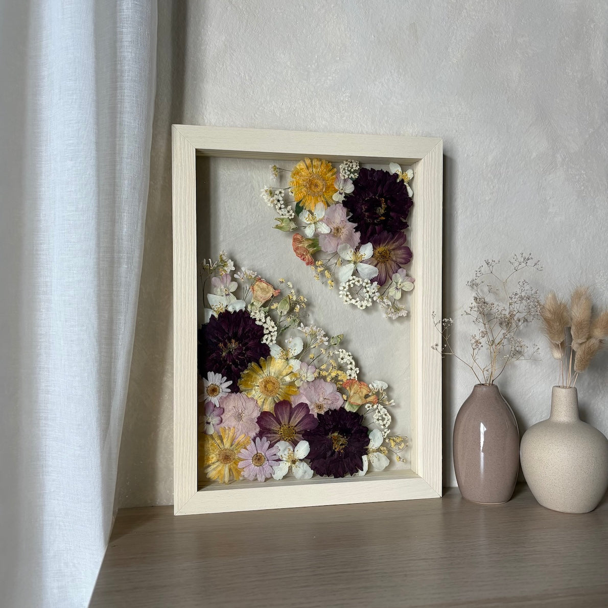 Poetry of flowers in three colours