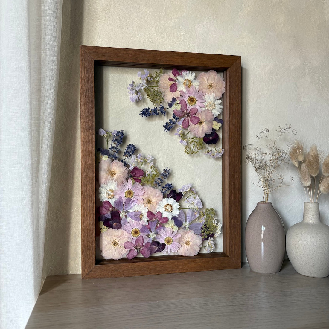 Poetry of flowers in three colours