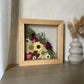 I hear the crackling of a fire.